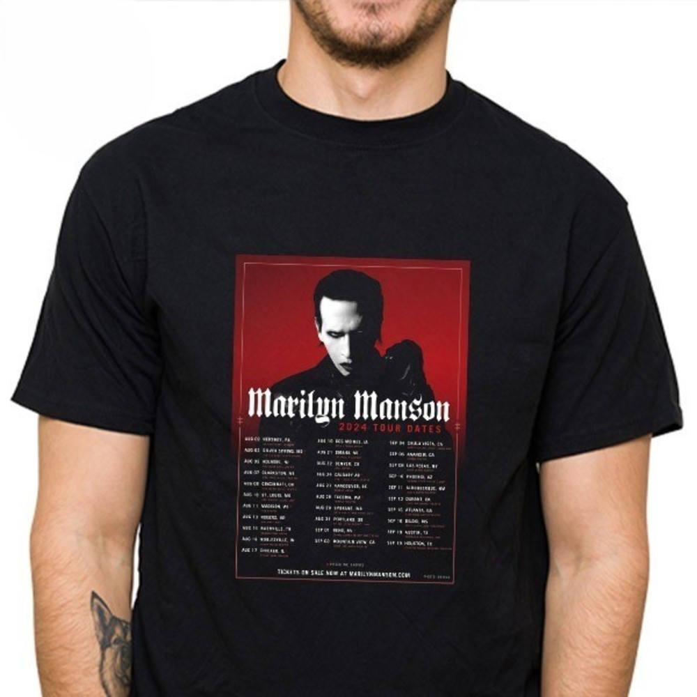 Marilyn Manson 2024 Tour Date Fan Gifts Classic T-Shirt, Gift For Fans